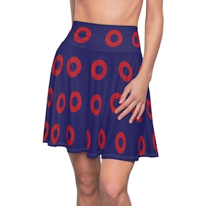 Phish Fishman Donut Flair Skirt, Donut Pattern, Red Circle Donut, Fishman Donut, Donut Skirt, Fishman Skirt, Phish Women, Skirt, IHT