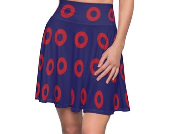 Phish Fishman Donut Flair Skirt, Donut Pattern, Red Circle Donut, Fishman Donut, Donut Skirt, Fishman Skirt, Phish Women, Skirt, IHT