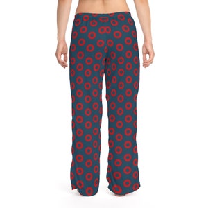 Phish Fishman Donut, Womens PJ Pants, Donut Pattern, Red Circle Donut, Donut Pajama, Fishman Jammy Pants, Phish Women, Fishman, YEM image 4