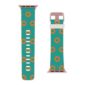 Phish Rubber Watch Band for Apple Watch,CHARLESTON, SM Donuts, Phish Fishman Donut Apple Watch Strap, Donut Pattern Watch Band, Rubber Watch