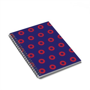 Phish Red Circle Donut Spiral Notebook - Donut Sticker - Fishman Donut Sticker - Phan Sticker - Decal - Phan Vinyl - Sticker -Phish Inspired