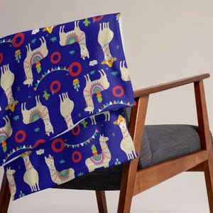 Llama Red Circle Donut Throw Blanket-Phish Inspired-Phish Donut-Phish Llama-Red Circle Donut-Taboot