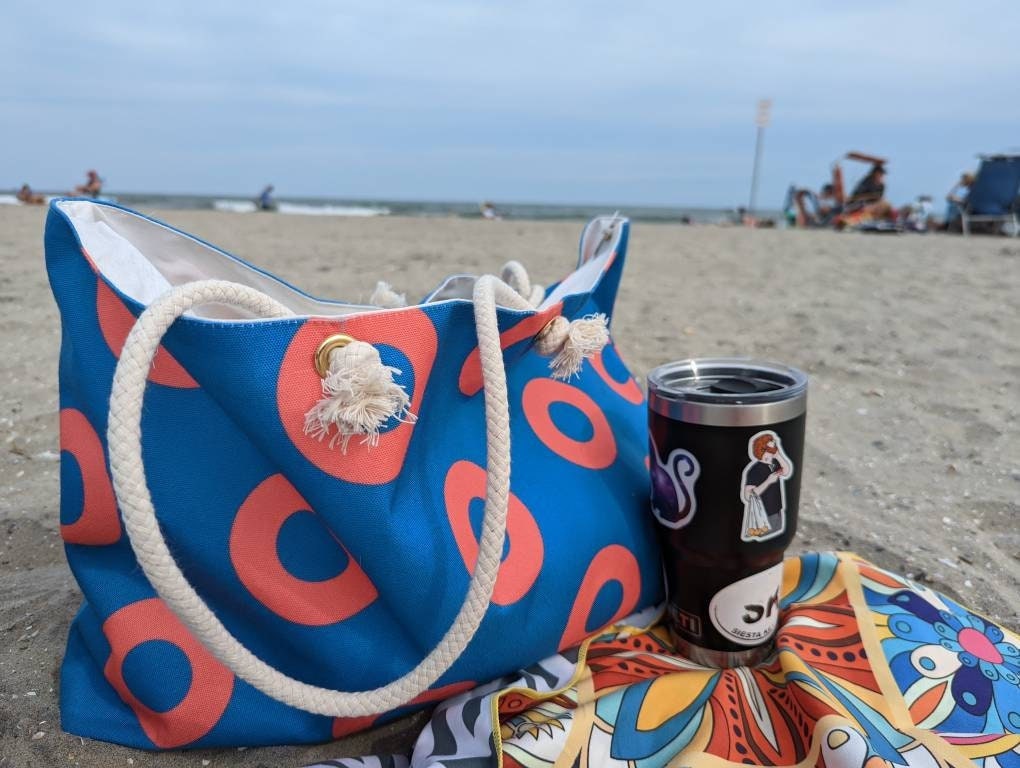 Phish Fishman Donut Weekender Bag, Phish Fishman Donut Tote, Phish Fishman Donut Bag,Phish Fishman Donut Beach Bag,Fishman Donut, Phish