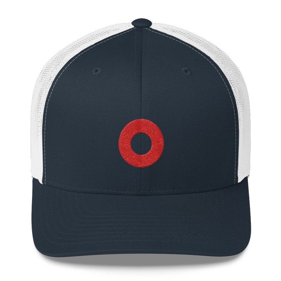 Phish Red Circle Donut Embroidered Hat Trucker, Red Circle Donut
