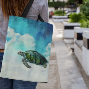 Turtles in The Clouds - Sea Turtles - Tote Bag - 3 Sizes - Phish Inspired, Phish Beach Bag