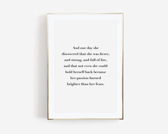 Fierce quote | Etsy