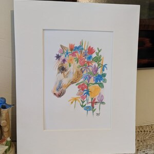 4x5.5 Horse Note Cards. and 5x7 matted print Prints from my Original artwork