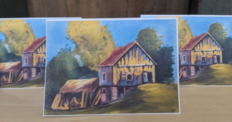 4x5.5 Barn Note Cards. Prints From My Original Artwork Set of 10 - Etsy