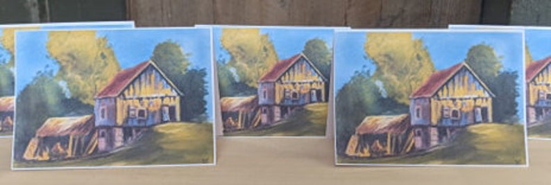 4x5.5 Barn Note Cards. Prints From My Original Artwork Set of 10 - Etsy