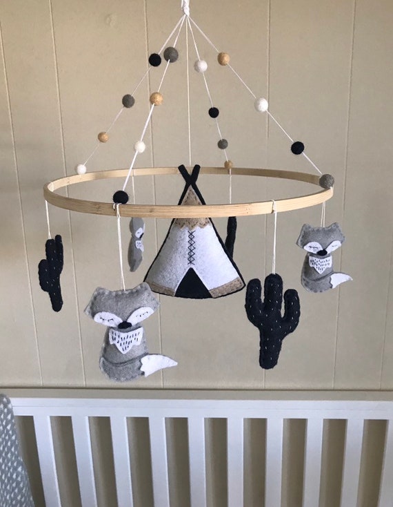 Ready to ship: Dreamy Desert Foxes Baby Mobile Nursery Decor