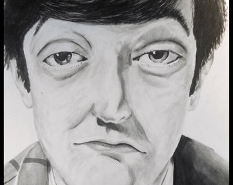 STEPHEN FRY Custom Watercolour Portrait