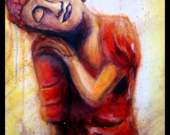 BUDDHA Custom Watercolour Portrait