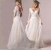 Wedding Dress Simple For Women, Boho Long Sleeves Backless Button, Charming Latest Lace bridal gowns & separates, Bridal Headband gift 