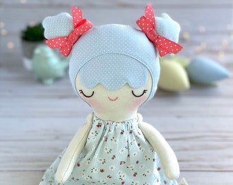 Handmade Heirloom Cloth Doll: Personalized Cotton Fabric Doll