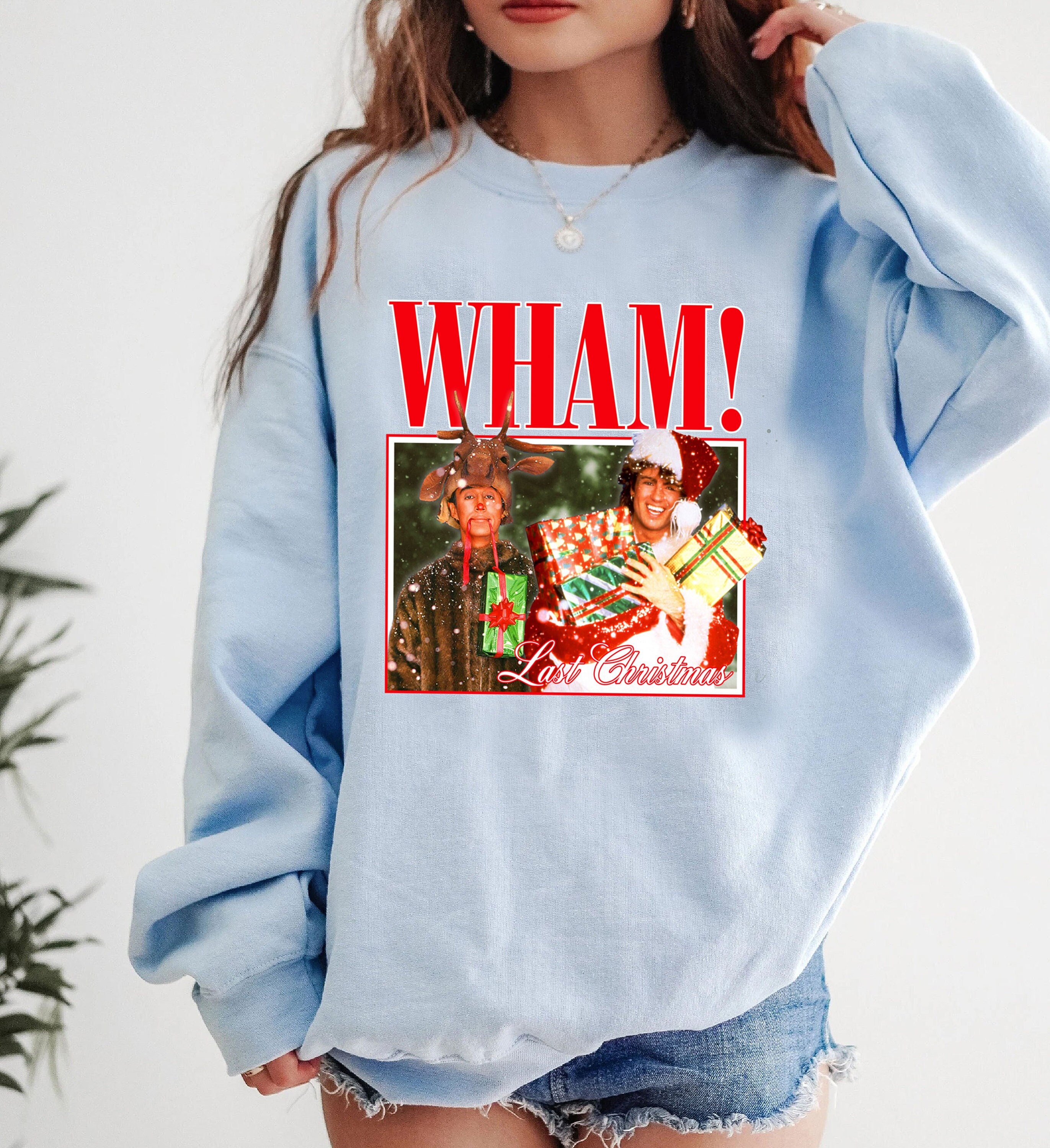 Discover Wham Christmas Sweatshirt, Xmas Santa Sweatshirt, George Michael Sweatshirt