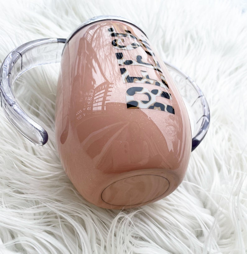 leopard print sippy cup girl mom gift blush sippy cup toddler gift gift for toddler custom sippy girls Customized sippy cup