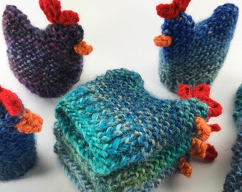 Knit Chicken Egg Cozy, Easter Basket Stuffers 1 year Old, Easter egg Cozies, Easter Gifts for Toddlers, Chicken Gifts For Her, Set of 2