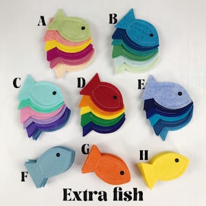 Extra Fish For Kids Fishing Game, Felt Fish Used For Magnetic Fishing Toy, Montessori Toys for Toddlers, Fine Motor Toys 3 Year Old