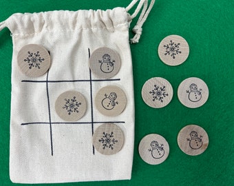 Travel Tic Tac Toe Game, Stocking Stuffers for Kids, Snowman Gifts for 3 Year Old, Best Toddler Gifts, Road Trip Games, For Boys & Girls