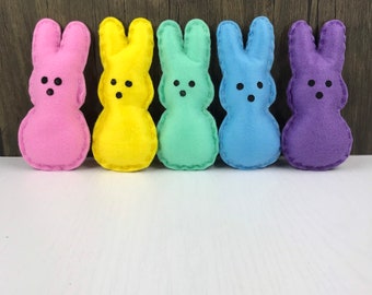 Pastel Easter Bunny, Easter Basket Stuffers for Toddlers, Felt Rabbit Decoration, Pastel Easter Decorations, Montessori Toys for Kids, Gifts