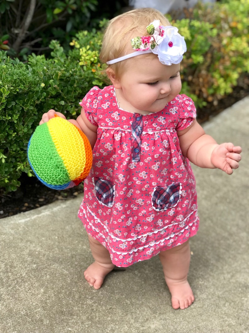 Handknit Baby Rattle Toy Ball Baby Shower Gift Baby Toys Etsy