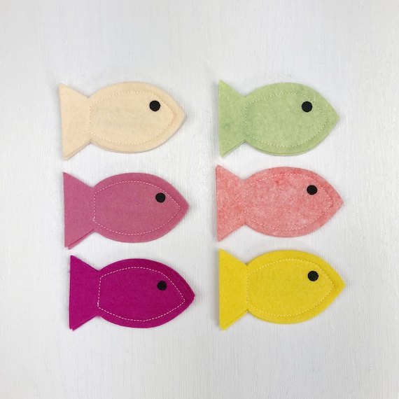 Extra Fish for Kids Fishing Game, Felt Fish Used for Magnetic Fishing Toy,  Montessori Toys for Toddlers, Fine Motor Toys 3 Year Old 