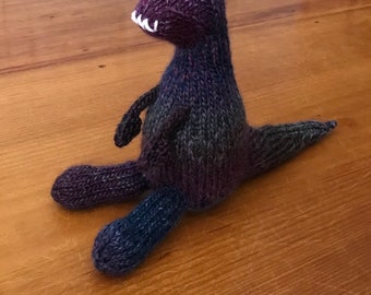 Hand-Knit Dinosaurs, Knit Dino, Dinosaur Friends, Dino Lover, Toddler Birthday Gifts
