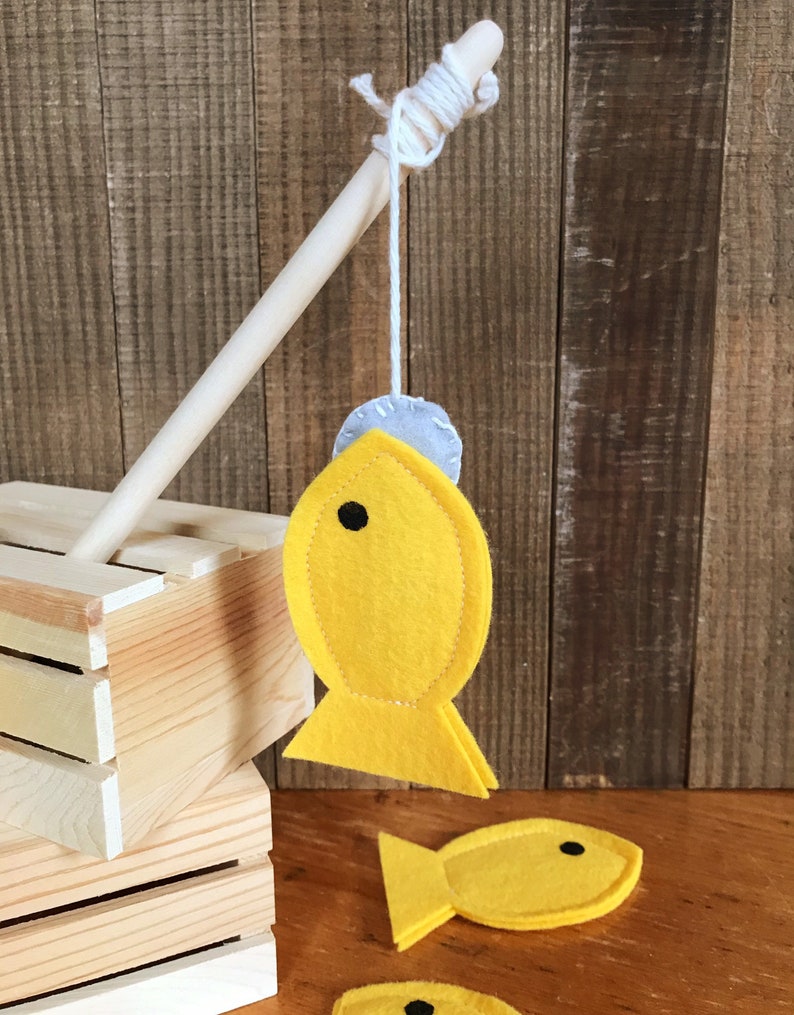 Kids Fishing Game With Fishing Pole, Magnetic Felt Fishing Game ...