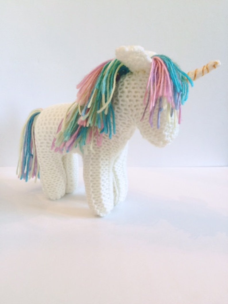 Pastel Unicorn Stuffed Animal Knit Unicorn Lovey Unicorn Etsy Denmark