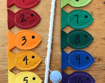 Magnetic Fishing Toys, Learning Numbers Counting to 10 Math Games, Kids Fishing Game, Cute Stocking Stuffers for Toddler Boys, Christmas