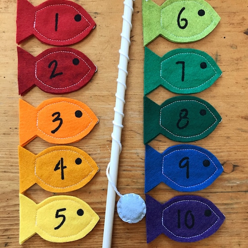 Fishing Toys Learning Numbers Counting to 10 Math Etsy