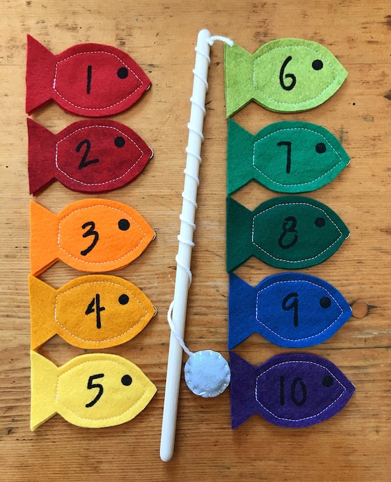 Magnetic Fishing Toys, Learning Numbers Counting to 10 Math Games