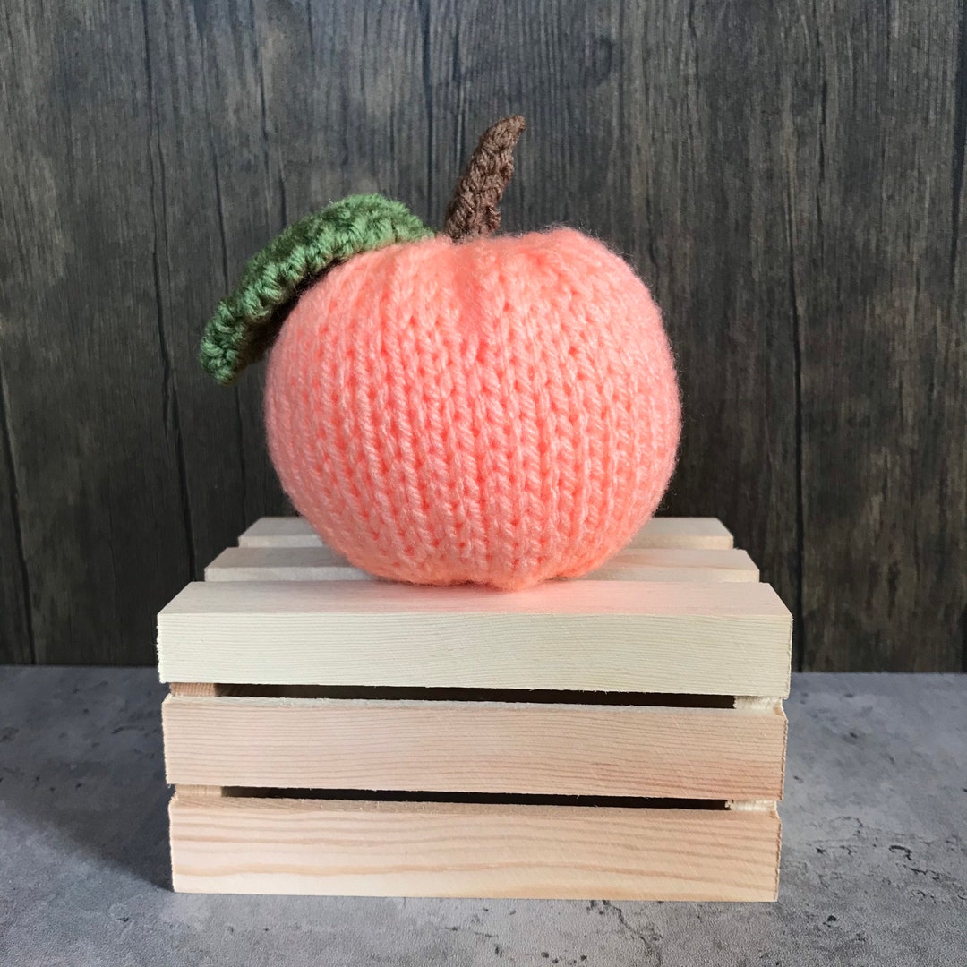 Knit Peach, Summer Bowl Fillers, Peach Tiered Tray Decor, Gifts
