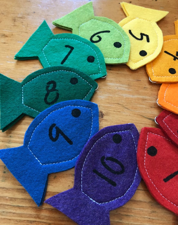 Magnetic Fishing Toys, Learning Numbers Counting to 10 Math Games