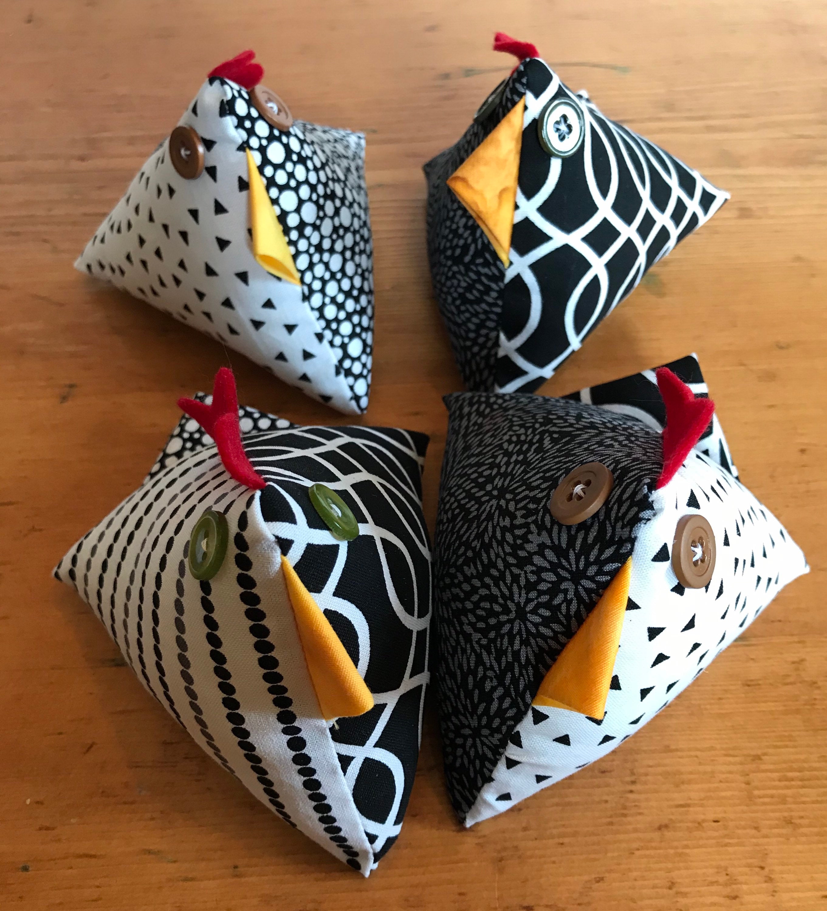 Chicken Pin Cushions Free Sewing Pattern