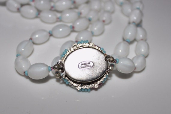 Spectacular Vintage Signed Miriam Haskell Pure Wh… - image 4