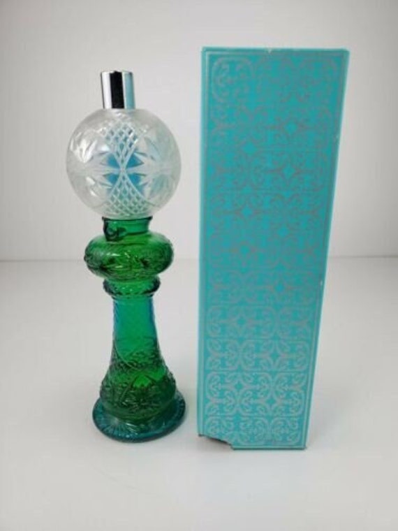 Vintage 1975 Avon Mansion Lamp Decanter With Bird of Paradise Etsy