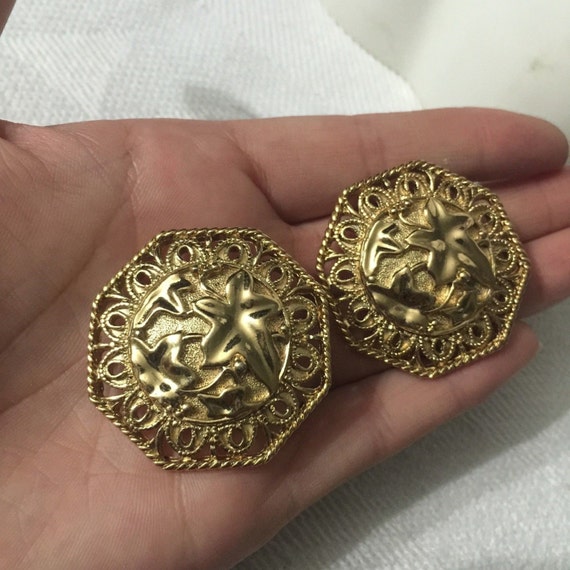 Buy Couture Jose Y Maria Barrera Big Designer Earrings Clip Oak