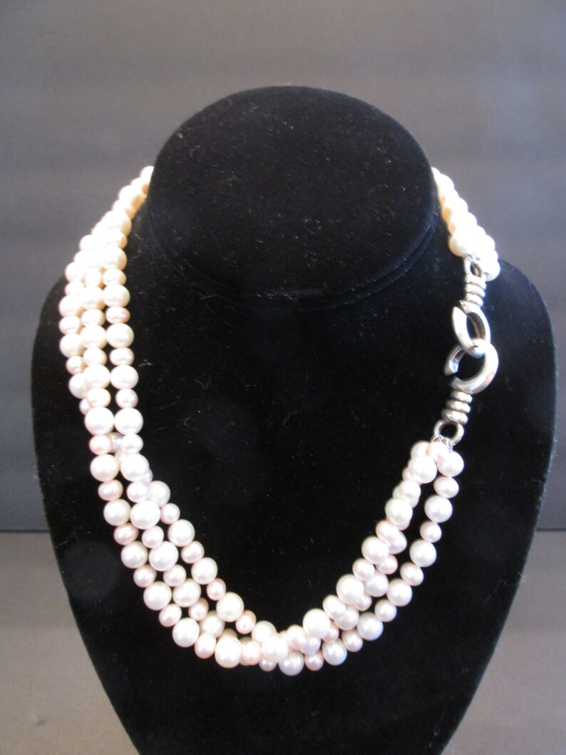 Stunning Vintage Marked Sterling Silver White Round & Pink Potato ...