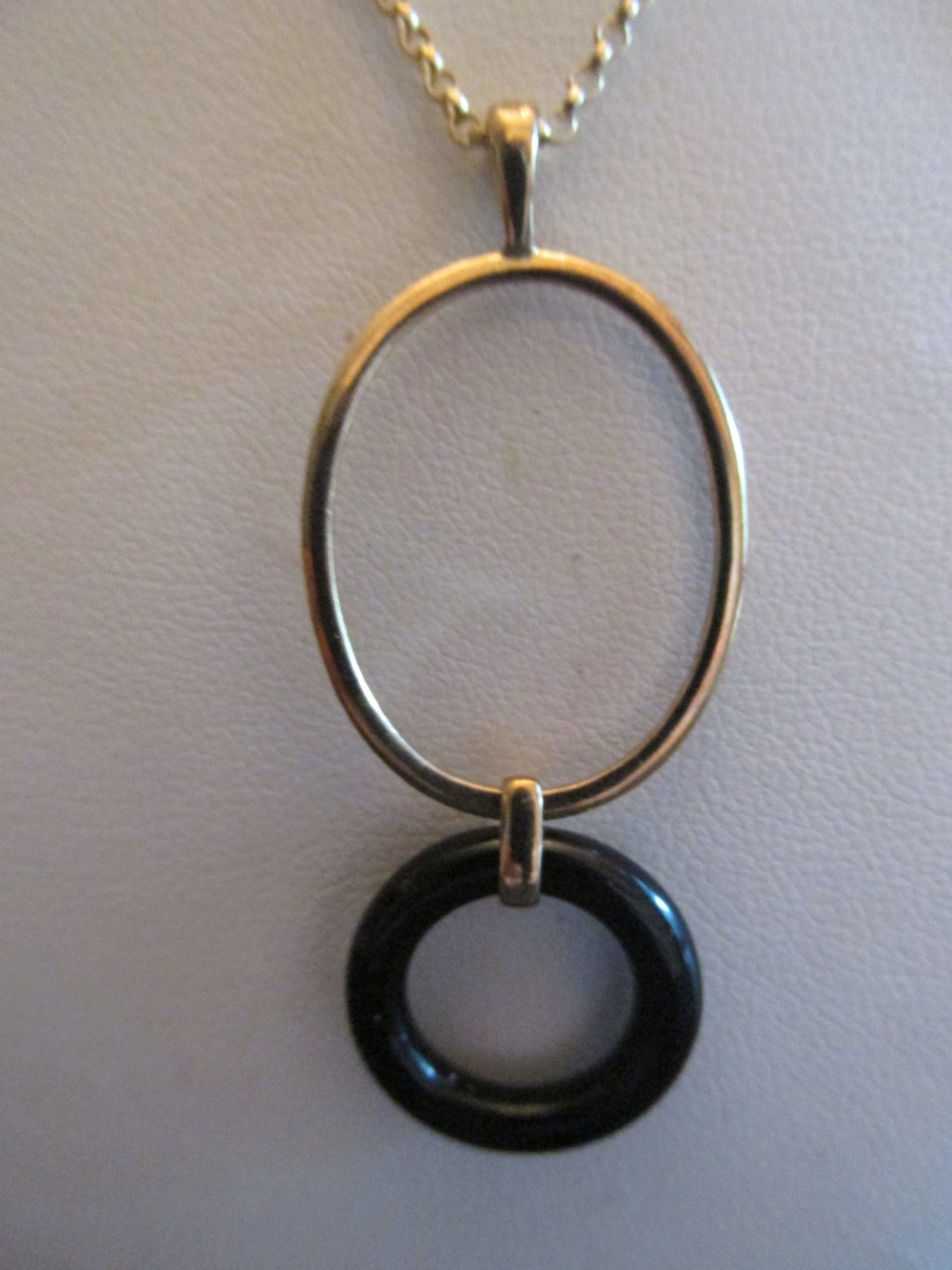 Vintage 10K Solid Gold Dangling Circles Pendant Necklace - Etsy