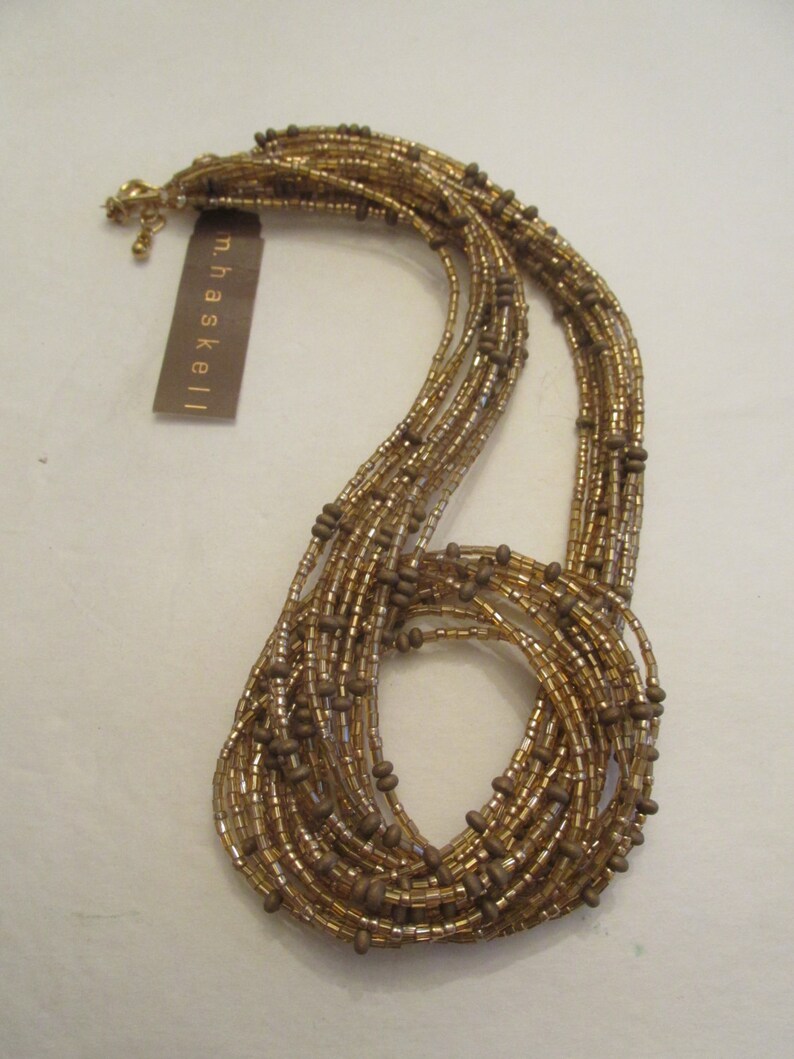 Brand New Vintage M. Haskell Multi Strand Necklace image 2