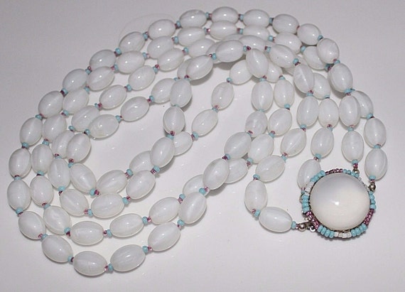 Spectacular Vintage Signed Miriam Haskell Pure Wh… - image 1