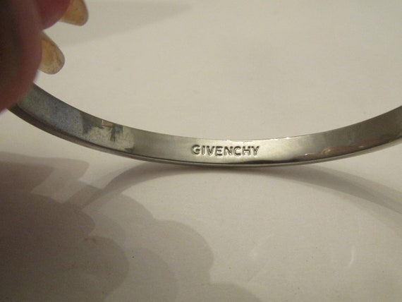 Vintage Givenchy Signed Rhinestone & Silvertone B… - image 4