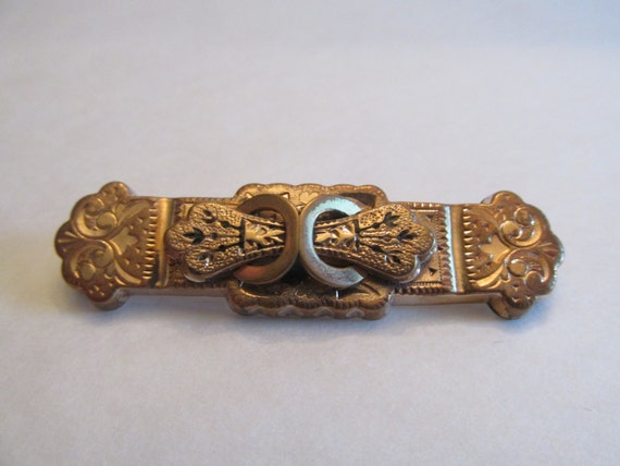 Gorgeous Vintage Victorian 1880's Gold Filled Broo