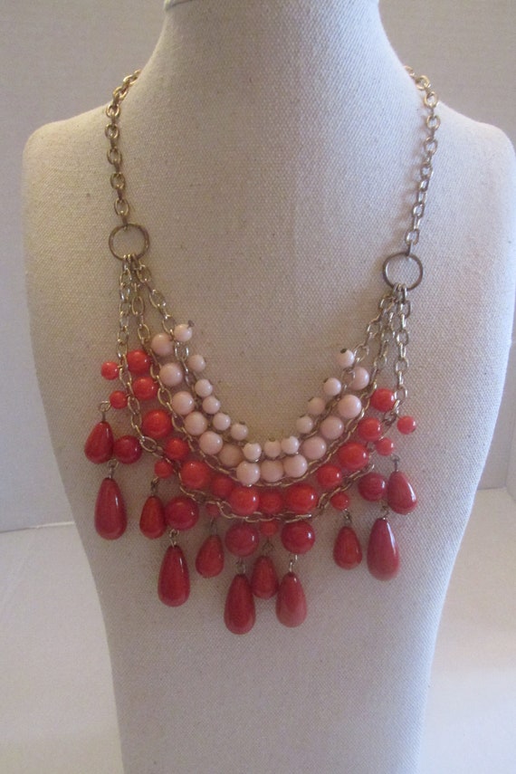 Gorgeous Vintage 1980's Liz Claiborne Faux Coral D