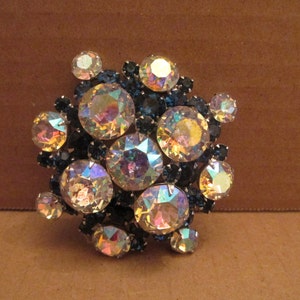 Gorgeous Vintage Juliana Huge Aurora Borealis Rhinestone Brooch image 2