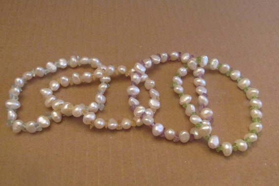 Light Blue Freshwater Cultured Freshwater Pearl Stretch Bracelet Light Blue Freshwater Cultured Freshwater Pearl Stretch Bracelet