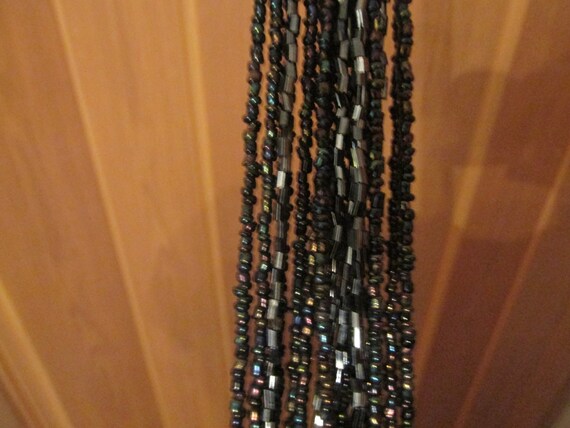 Collier Vintage 3 Rangs En Carnival Glass Irisées - Ancien, Occasion