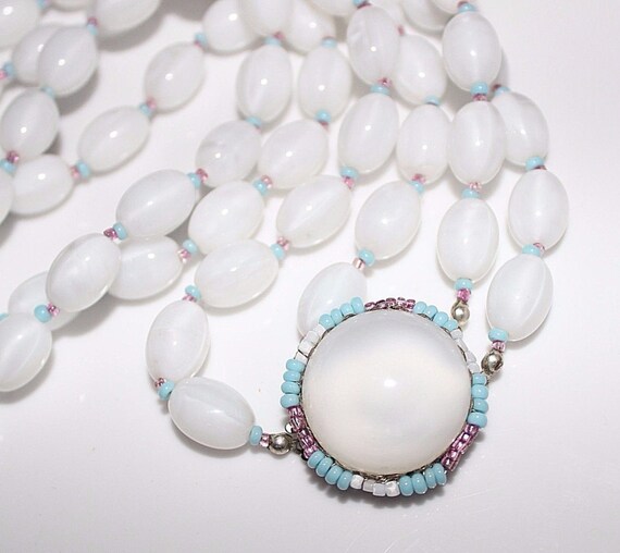 Spectacular Vintage Signed Miriam Haskell Pure Wh… - image 2