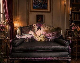 Elegant Vintage Loveseat hand-painted one-of-a-kind piece of ART